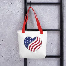 American Flag Heart - Tote bag