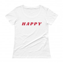 Happy - Ladies' Scoopneck T-Shirt