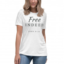 Women's Relaxed T-Shirt - Free Indeed John 8:36